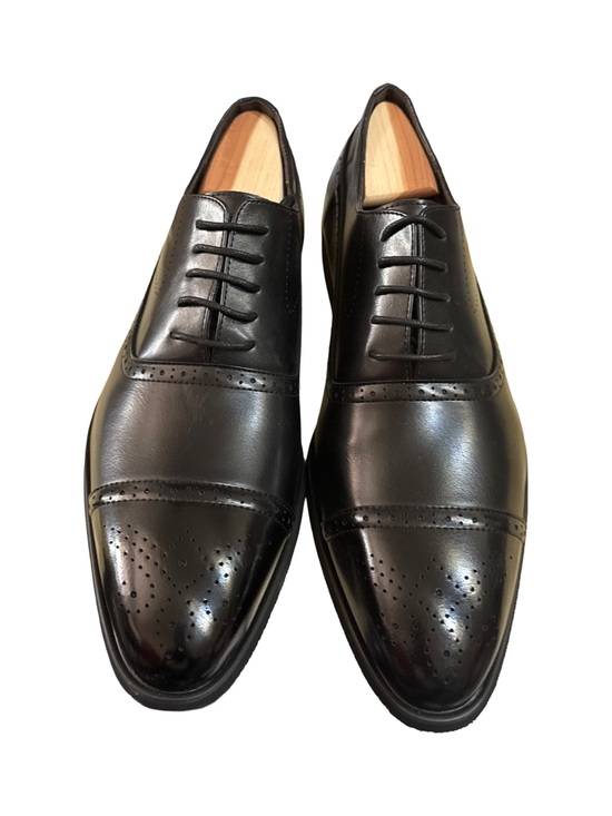 Other - Classic Men’s Black Leather Cap-Toe Oxfords